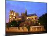Notre Dame, Paris at Night.-tombaky-Mounted Photographic Print