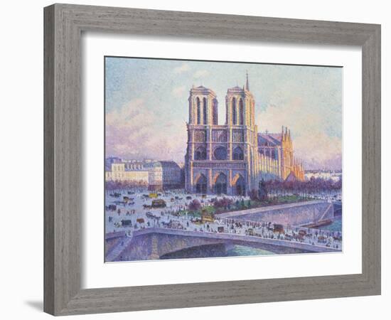 Notre Dame, Paris, View from the Quai Saint-Michel, 1901-04-null-Framed Giclee Print