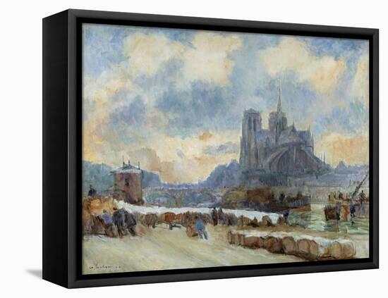 Notre Dame, Paris-Albert Lebourg-Framed Premier Image Canvas