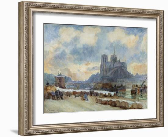 Notre Dame, Paris-Albert Lebourg-Framed Giclee Print