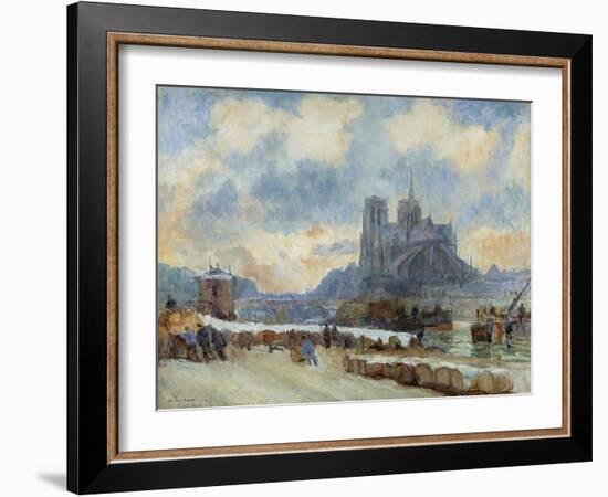 Notre Dame, Paris-Albert Lebourg-Framed Giclee Print