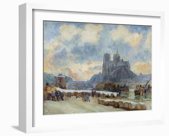 Notre Dame, Paris-Albert Lebourg-Framed Giclee Print