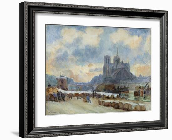 Notre Dame, Paris-Albert Lebourg-Framed Giclee Print