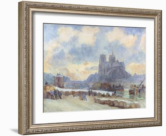 Notre Dame, Paris-Albert-Charles Lebourg-Framed Giclee Print