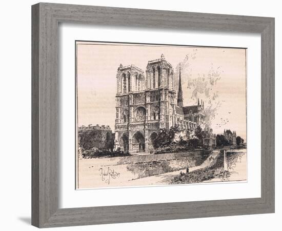 Notre Dame, Paris-Herbert Railton-Framed Giclee Print