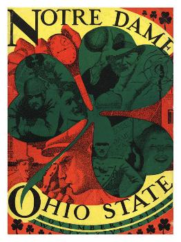 Beroligende middel frimærke Phobia Notre Dame vs. Ohio State, 1935' Giclee Print | Art.com