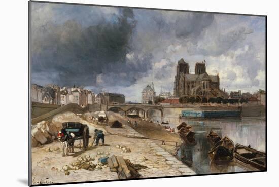 Notre-Dame vue du quai de la Tournelle-Johan-Barthold Jongkind-Mounted Giclee Print