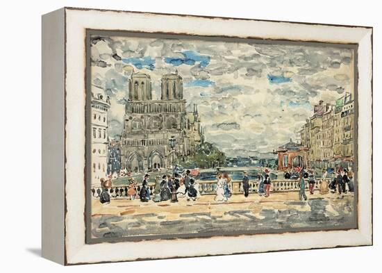 Notre Dame (W/C & Gouache over Graphite on Paper)-Maurice Brazil Prendergast-Framed Premier Image Canvas