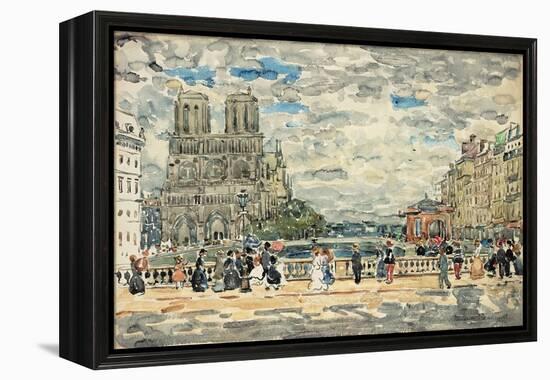 Notre Dame (W/C & Gouache over Graphite on Paper)-Maurice Brazil Prendergast-Framed Premier Image Canvas