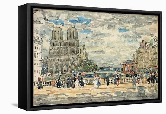 Notre Dame (W/C & Gouache over Graphite on Paper)-Maurice Brazil Prendergast-Framed Premier Image Canvas