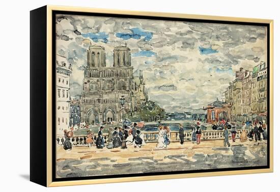 Notre Dame (W/C & Gouache over Graphite on Paper)-Maurice Brazil Prendergast-Framed Premier Image Canvas