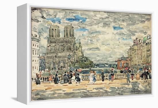 Notre Dame (W/C & Gouache over Graphite on Paper)-Maurice Brazil Prendergast-Framed Premier Image Canvas