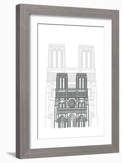 Notre Dame-Cristian Mielu-Framed Art Print