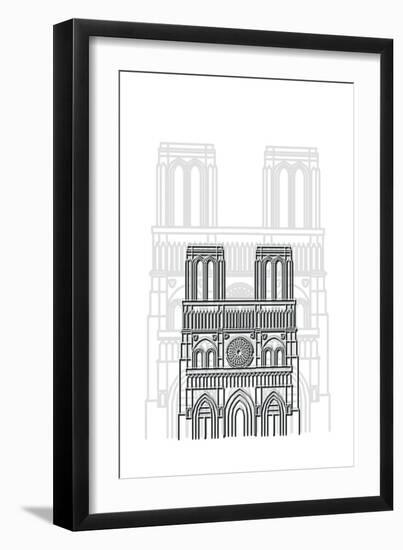 Notre Dame-Cristian Mielu-Framed Art Print