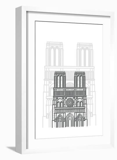 Notre Dame-Cristian Mielu-Framed Art Print