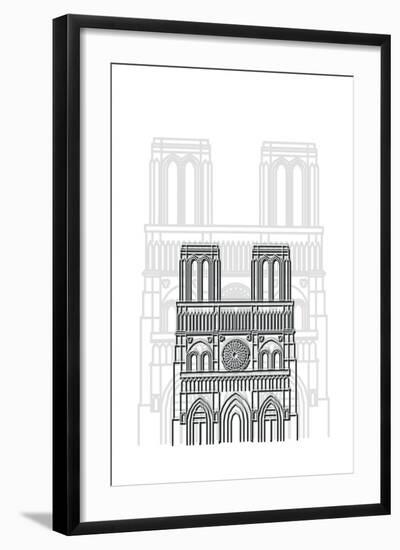 Notre Dame-Cristian Mielu-Framed Art Print