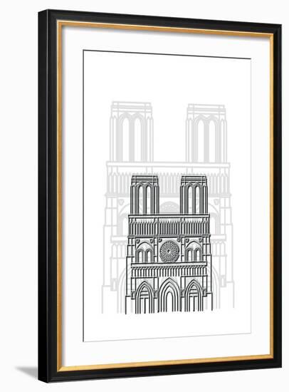 Notre Dame-Cristian Mielu-Framed Art Print