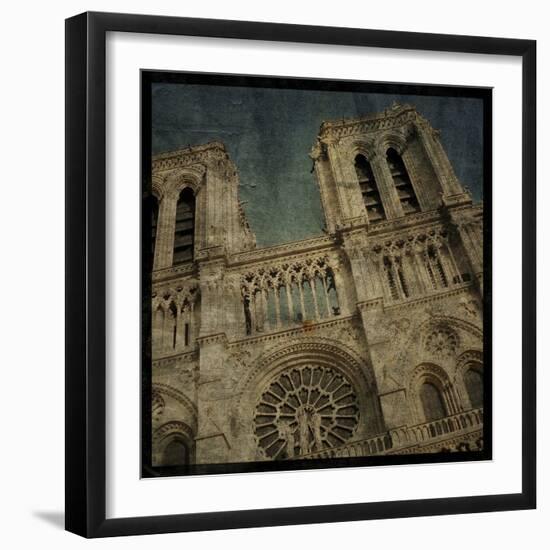 Notre Dame-John W Golden-Framed Giclee Print