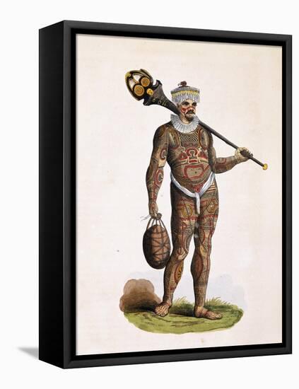 Noukahiwa Man with Tattoos-null-Framed Premier Image Canvas