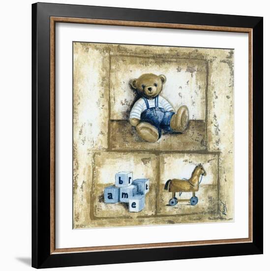 Nounours Bleu-Véronique Didier-Laurent-Framed Art Print