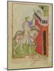 Nouv Acq Lat 1673 F.93 Horse Riding, from 'Tacuinum Sanitatis', C.1390-1400 (Vellum)-Italian School-Mounted Giclee Print