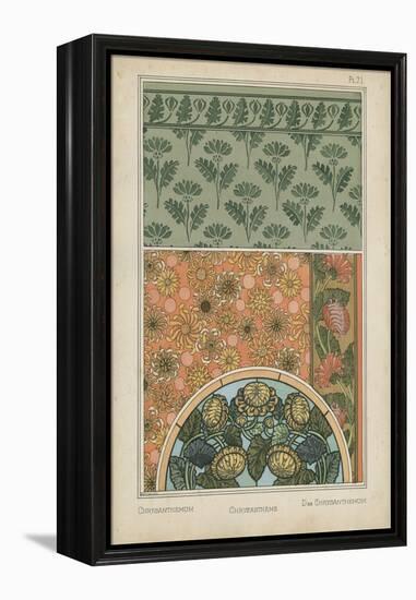 Nouveau Floral Design I-Vision Studio-Framed Stretched Canvas