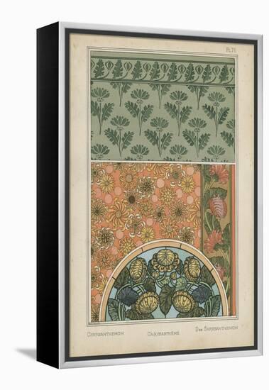 Nouveau Floral Design I-Vision Studio-Framed Stretched Canvas