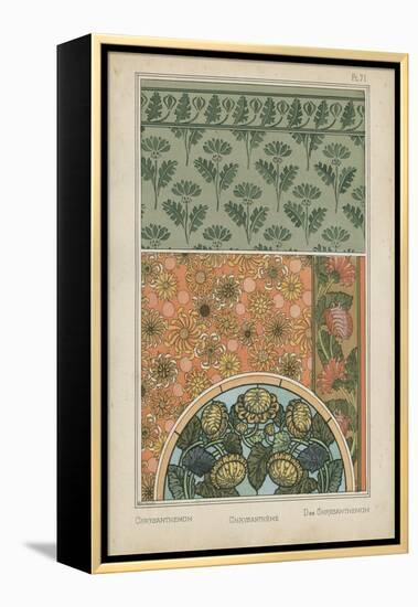 Nouveau Floral Design I-Vision Studio-Framed Stretched Canvas