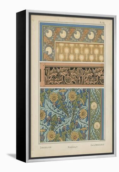 Nouveau Floral Design II-Vision Studio-Framed Stretched Canvas