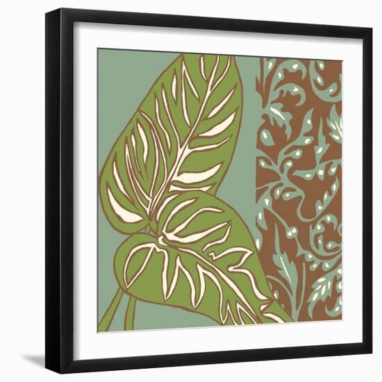 Nouveau Leaves III-Chariklia Zarris-Framed Art Print