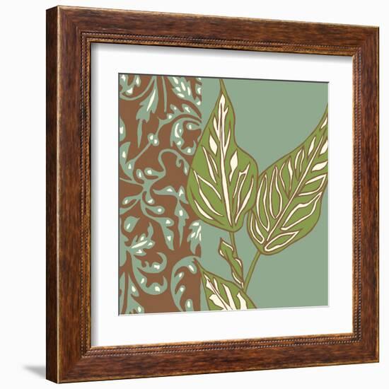 Nouveau Leaves IV-Chariklia Zarris-Framed Art Print