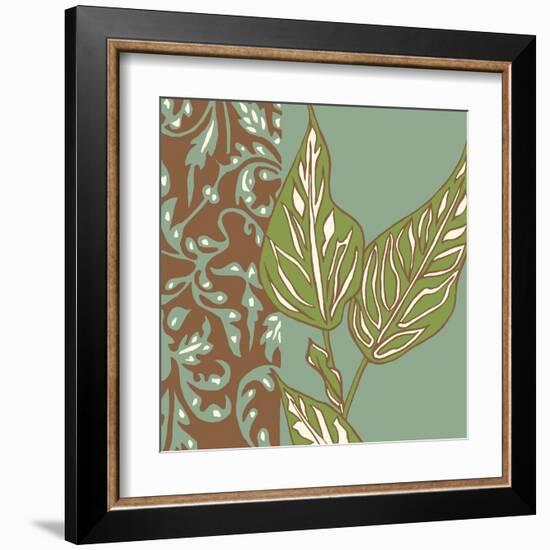 Nouveau Leaves IV-Chariklia Zarris-Framed Art Print