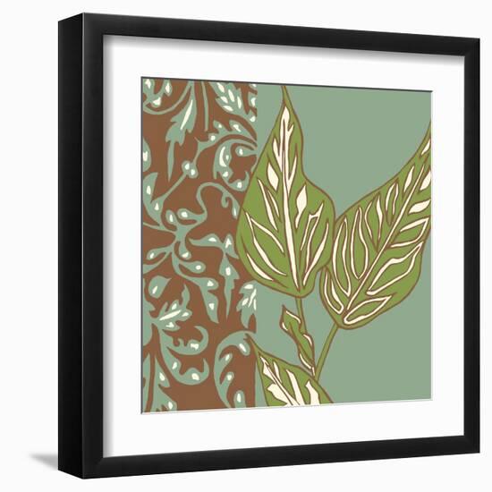 Nouveau Leaves IV-Chariklia Zarris-Framed Art Print