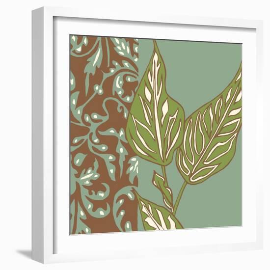 Nouveau Leaves IV-Chariklia Zarris-Framed Art Print