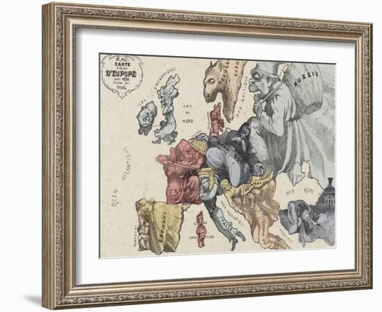 Nouvelle carte de l'Europe dressée pour 1870-null-Framed Giclee Print