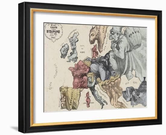 Nouvelle carte de l'Europe dressée pour 1870-null-Framed Giclee Print