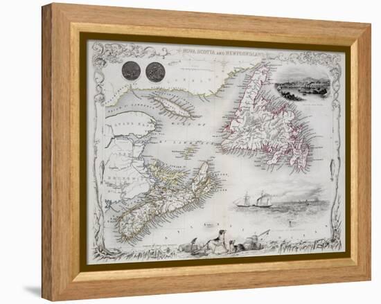 Nova Scotia and Newfoundland, Series of World Maps, c.1850-John Rapkin-Framed Premier Image Canvas