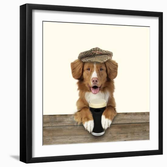 Nova Scotia Duck Tolling Retriever Wearing-null-Framed Photographic Print