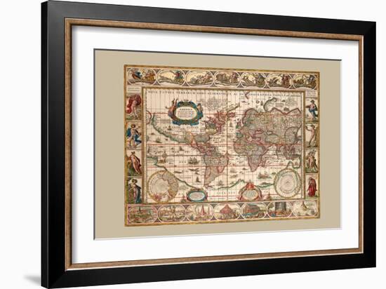 Nova Totius Terrarum Orbis-Joan Blaeu-Framed Art Print