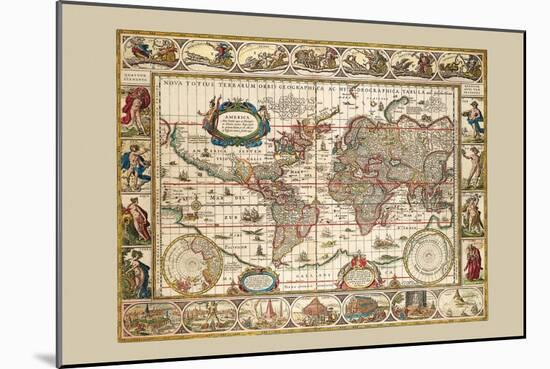 Nova Totius Terrarum Orbis-Joan Blaeu-Mounted Art Print