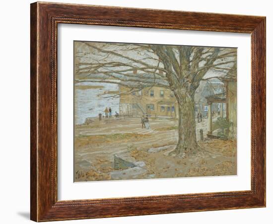 November, Cos Cob. Pastel on Prepared Tan Board, 1902-Childe Hassam-Framed Giclee Print