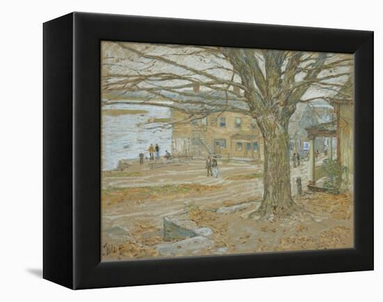 November, Cos Cob. Pastel on Prepared Tan Board, 1902-Childe Hassam-Framed Premier Image Canvas