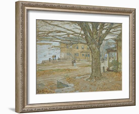 November, Cos Cob. Pastel on Prepared Tan Board, 1902-Childe Hassam-Framed Giclee Print