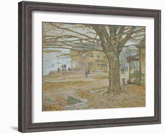 November, Cos Cob. Pastel on Prepared Tan Board, 1902-Childe Hassam-Framed Giclee Print