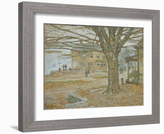 November, Cos Cob. Pastel on Prepared Tan Board, 1902-Childe Hassam-Framed Giclee Print