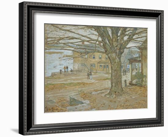 November, Cos Cob. Pastel on Prepared Tan Board, 1902-Childe Hassam-Framed Giclee Print