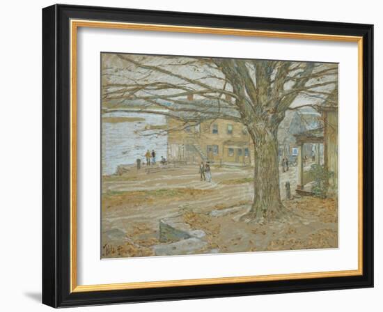 November, Cos Cob. Pastel on Prepared Tan Board, 1902-Childe Hassam-Framed Giclee Print