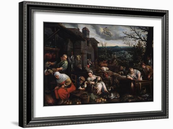 November' (From the Series 'The Seasons), Late 16th or Early 17th Century-Leandro Bassano-Framed Giclee Print