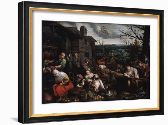 November' (From the Series 'The Seasons), Late 16th or Early 17th Century-Leandro Bassano-Framed Giclee Print