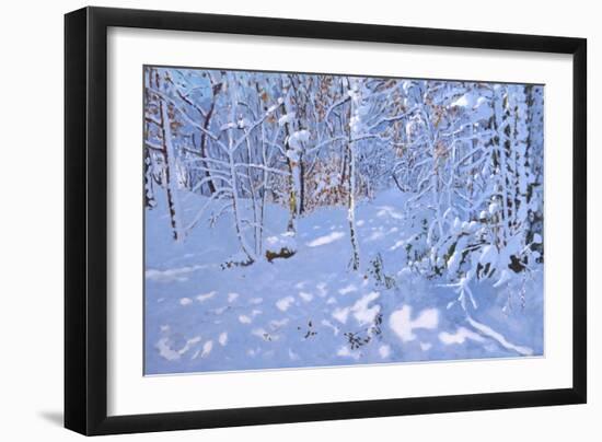 November Snow,Allestree Woods,Derby-Andrew Macara-Framed Giclee Print